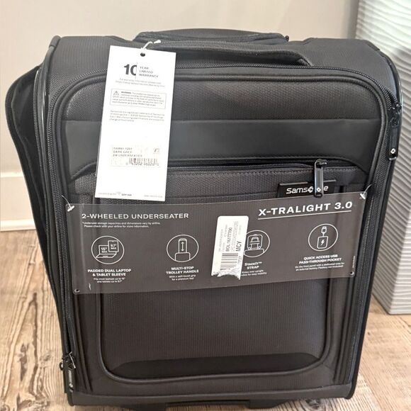 $499 SAMSONITE X-Tralight 3.0 17.5" Underseater carry-on Spinner Trolley Luggage - Picture 9 of 11